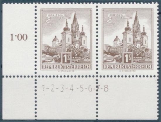 Briefmarke mit Symbolzahl(en)